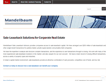 Tablet Screenshot of mandelbaum-sale-leaseback.com